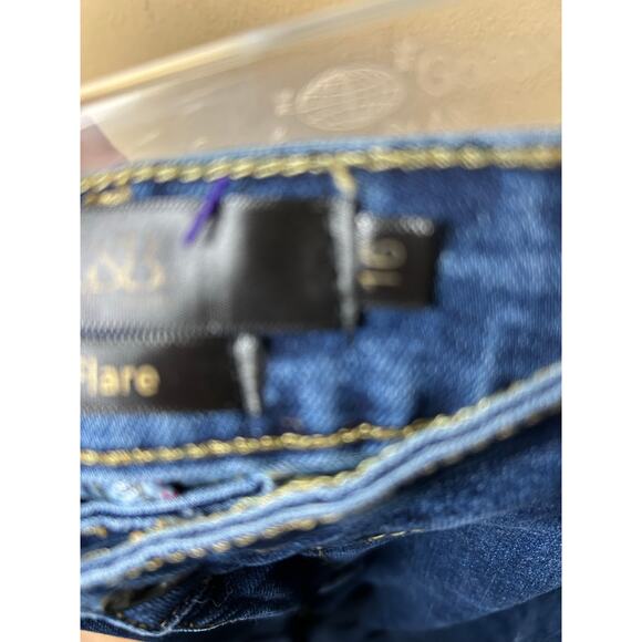 Lucky & Blessed Flare Jeans with Stripe Inset Accent Sz 16 - Picture 4 of 6